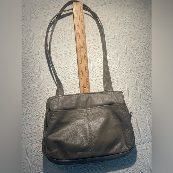 Vintage Durabuilt Vancouver Canada Grey Leather Hand Bag - Picture 12 of 16